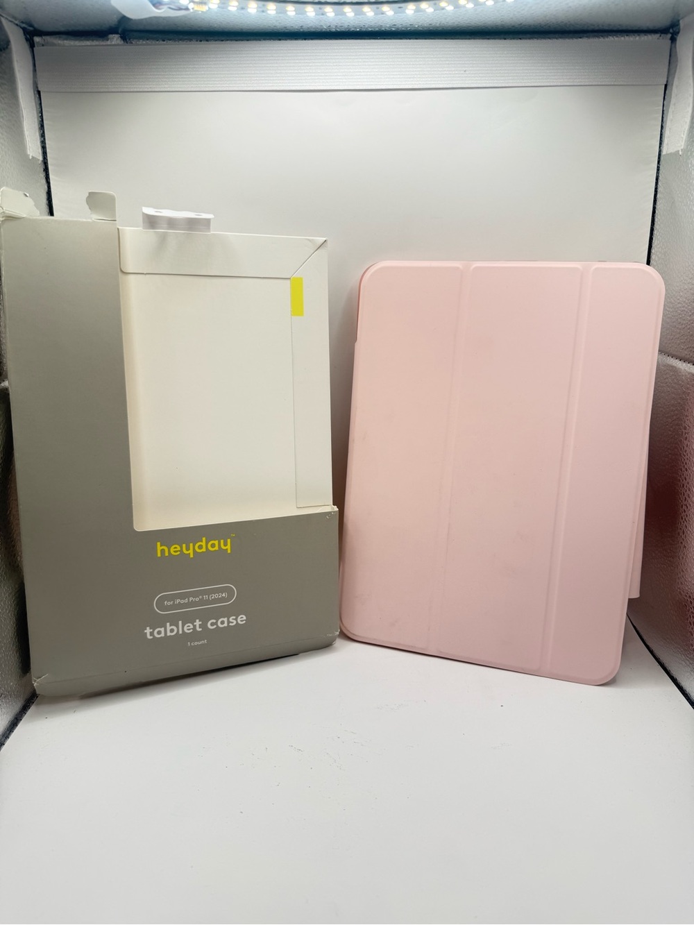 Heyday‎ iPad Pro 11” Case Pink Holographic Folio Cover (2024)”